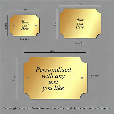 Maza misiņa plāksnīte